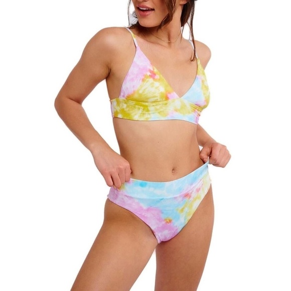 New! BananaMoon Triangle Tie Dye High Waisted Bikini Bottom 31471 - Picture 2 of 11